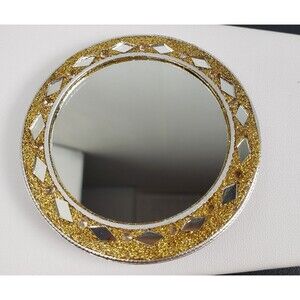 Vintage Woman's Purse Mirror Compact  Double Sided